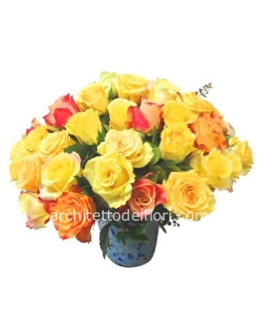 Bouquet di rose gialle
